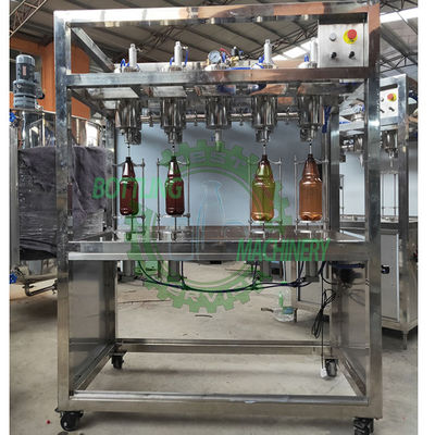 1000BPH 4-głowicowa półautomatyczna linia do napełniania butelek PET / szklanych napojów gazowanych